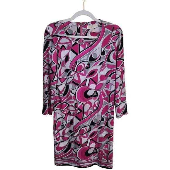 Michael Michael Kors Pink Swirl Sheath Dress Size 10 - Picture 1 of 6